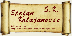 Stefan Kalajanović vizit kartica
